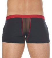 Gregg Homme Boxer Cheeky Mesh Enhancer Pouch Black 132355 73 - SexyMenUnderwear.com
