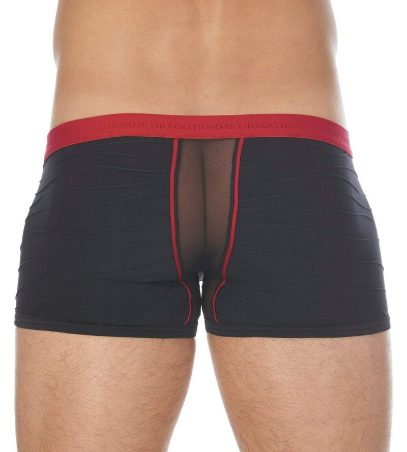 Gregg Homme Boxer Cheeky Mesh Enhancer Pouch Black 132355 73 - SexyMenUnderwear.com