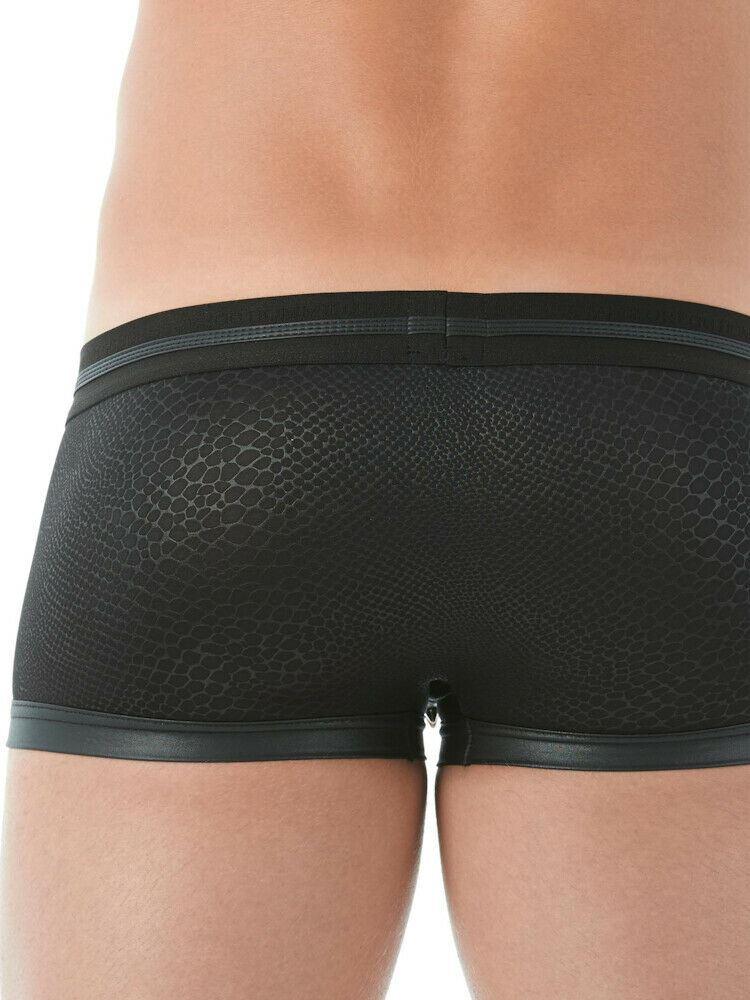 GREGG HOMME Boxer Diablo Studded Fetish Faux Leather Boxer Brief 142905 125 - SexyMenUnderwear.com