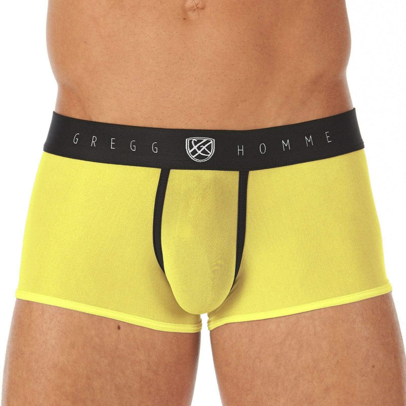 Gregg Homme Boxer Torridz Outrageous Underwear Sheer Yellow 87465 15D - SexyMenUnderwear.com