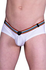Gregg Homme Brazilian cut Boxer Brief Lover-Boy C-Ring White 122105 168 - SexyMenUnderwear.com