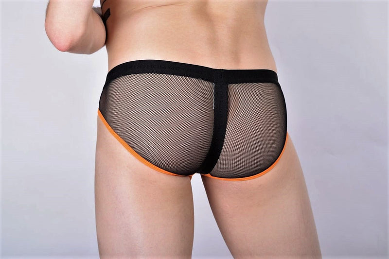 Gregg Homme Brief Avant-Garde See-Through Mesh Slip Orange 160403 94 - SexyMenUnderwear.com