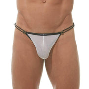 Gregg Homme Brief Conquistador Fishnet Slips White 160003 113 - SexyMenUnderwear.com