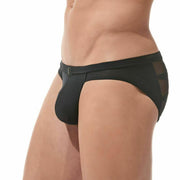 Gregg Homme Brief HighLine Sheer Italian Fabric Mesh Romantic Black 160203 56 - SexyMenUnderwear.com