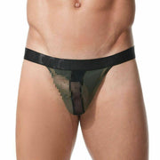 GREGG HOMME Brief Temptation Mesh With Snap Sexy Undies Khaki 152103 108 - SexyMenUnderwear.com