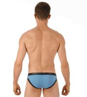 Gregg Homme Brief Two-Timer Leather Look Slip Blue 130303 71 - SexyMenUnderwear.com