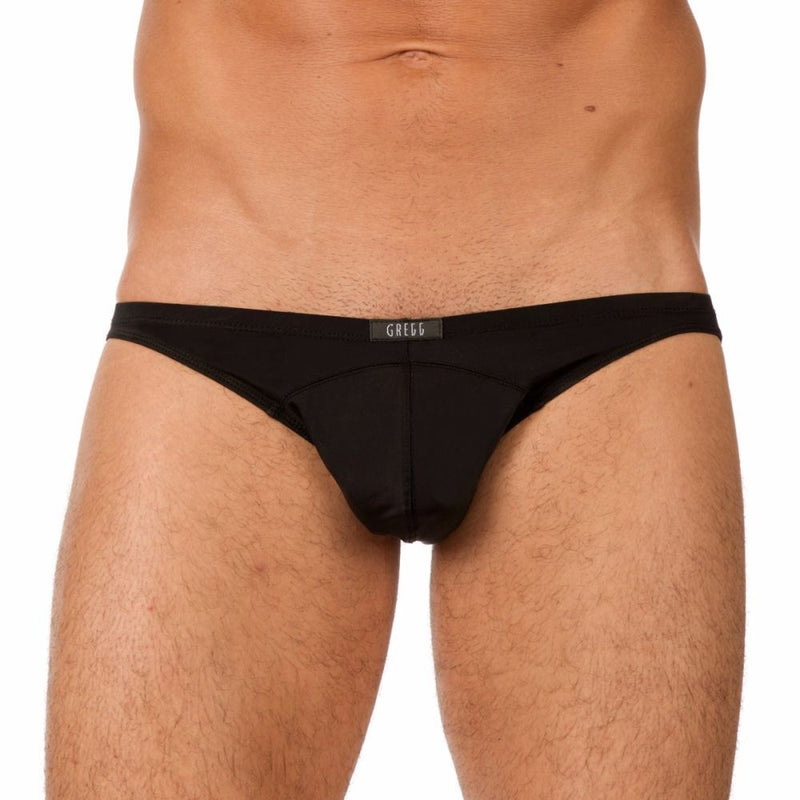 Gregg Homme Brief Wonder Contoured Pouch Gauge Microfiber Black Briefs 96103 - SexyMenUnderwear.com