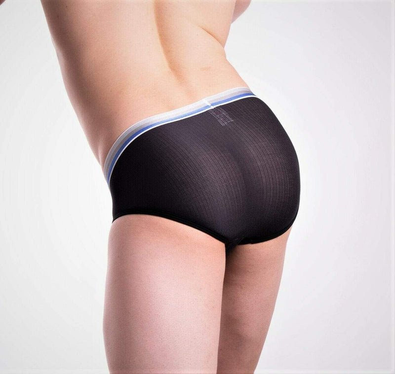 Gregg Homme Briefs Beau Semi-Sheer AirJet Underwear Black 130903 66 - SexyMenUnderwear.com