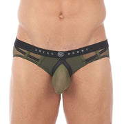 Gregg Homme Briefs Erupt Enhancer Maximizer European Sheer Mesh Khaki 140003 169 - SexyMenUnderwear.com