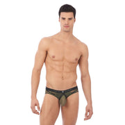 Gregg Homme Briefs Erupt Enhancer Maximizer European Sheer Mesh Khaki 140003 169 - SexyMenUnderwear.com