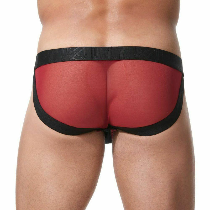 GREGG HOMME Briefs Temptation Super Mesh Unsnaps It Red 152103 108 - SexyMenUnderwear.com