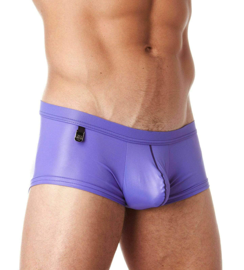 GREGG HOMME Gregg Homme Boxe Briefs BOYTOY Rubber-Look Boxer Spandex Purple XS 95005 25B