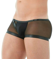 GREGG HOMME XS Gregg Homme Mens Boxer Brief Break In Sheer Mesh With Zipper Black 142015 9b