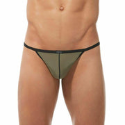 GREGG HOMME Hyper Stretch String Torridz Semi Sheer Strings Khaki 87414 17A - SexyMenUnderwear.com