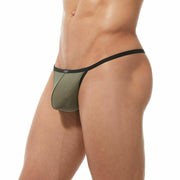 GREGG HOMME Hyper Stretch String Torridz Semi Sheer Strings Khaki 87414 17A - SexyMenUnderwear.com
