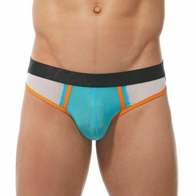 Gregg Homme Jock Challenger Sporty Mesh JockStrap White/Orange 170534 62 - SexyMenUnderwear.com