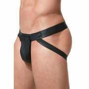 Gregg Homme Jock Crave Jockstrap Leather Look Detachable Pouch 152633 57 - SexyMenUnderwear.com