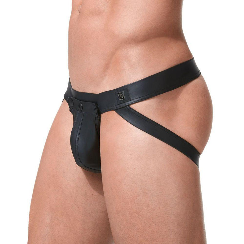 Gregg Homme Jock Crave Jockstrap Leather Look Detachable Pouch 152633 57 - SexyMenUnderwear.com