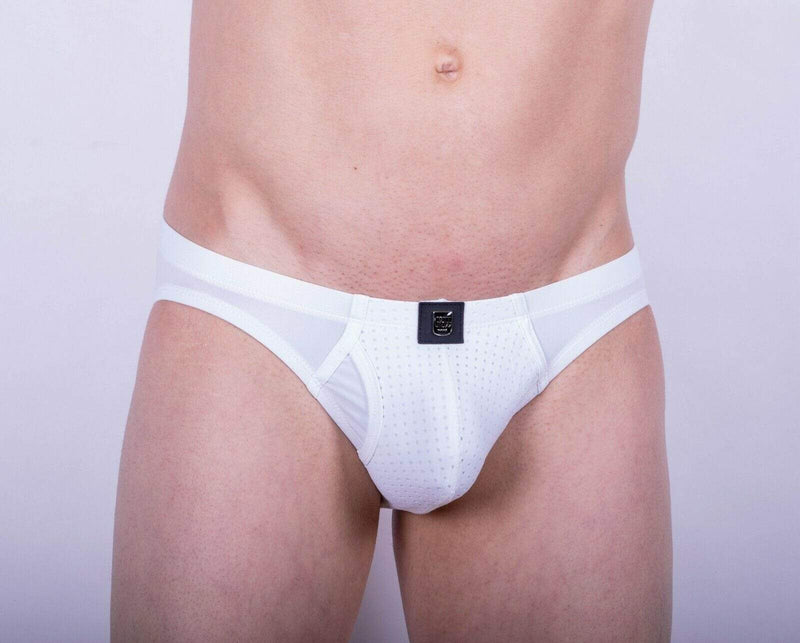 Gregg Homme Jock Drive Italian Mesh Jockstrap White 142634 101 - SexyMenUnderwear.com