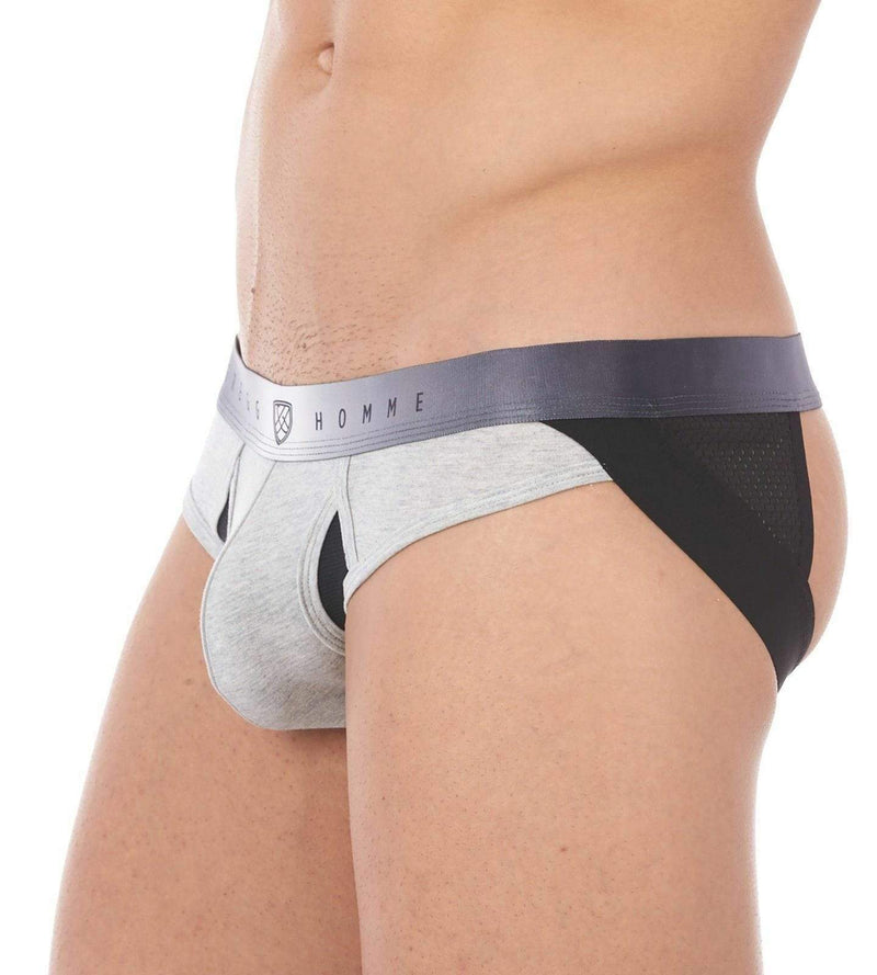 Gregg Homme Jock Heat Mesh Vent Modal Jockstrap Light Grey 140534 81 - SexyMenUnderwear.com