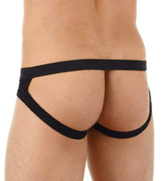 Gregg Homme Jock Tryst Velour Mesh Jockstrap Black 130134 129 - SexyMenUnderwear.com