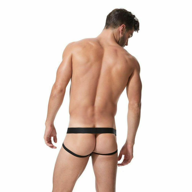 Gregg Homme Jockstrap Room-Max Hyper Stretch Spacious Pouch Jock Black 152734 43 - SexyMenUnderwear.com