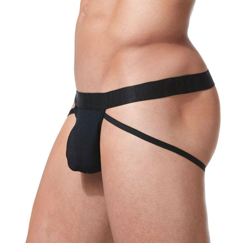 Gregg Homme Jockstrap Xcite MicroModal Jacquard Jock Black 152434 122 - SexyMenUnderwear.com