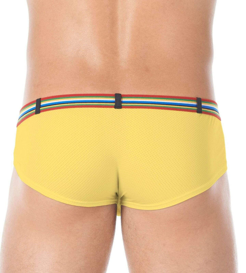 Gregg Homme Mini Boxer Brief Lover-Boy C-Ring Yellow 122105 168 - SexyMenUnderwear.com
