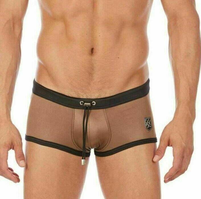 Gregg Homme Swimwear Short Hightides Swim Trunk Squarecut Copper 112835 134 - SexyMenUnderwear.com
