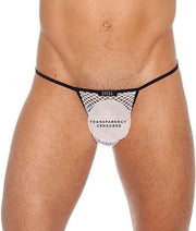 GREGG HOMME T-Back String Beyond Doubt Net Mesh G-Strings White 110214 155 - SexyMenUnderwear.com