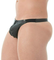 Gregg Homme Thong Player Real Leather Tangas Black 143104 6 - SexyMenUnderwear.com