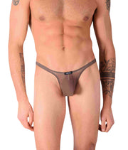 Gregg Homme Thong STRIP Sheer Olive R148004 29 - SexyMenUnderwear.com