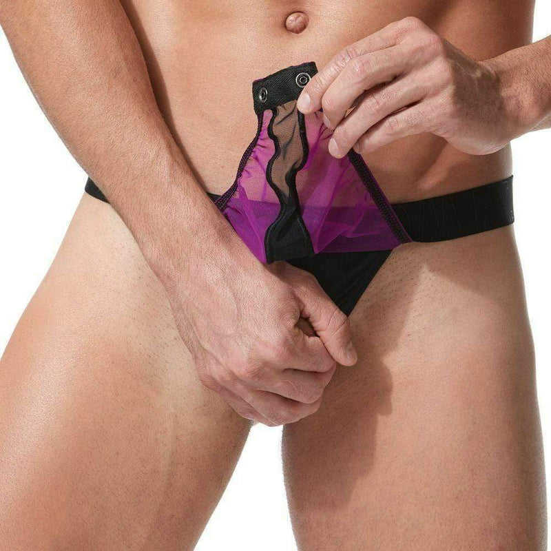 GREGG HOMME Thong Temptation Tangas See-Tru Mesh Magenta 152104 106 - SexyMenUnderwear.com