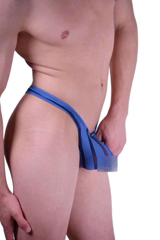 Gregg Homme Thongs Mystery Sheer Blue No-Ring NR145004 18 - SexyMenUnderwear.com
