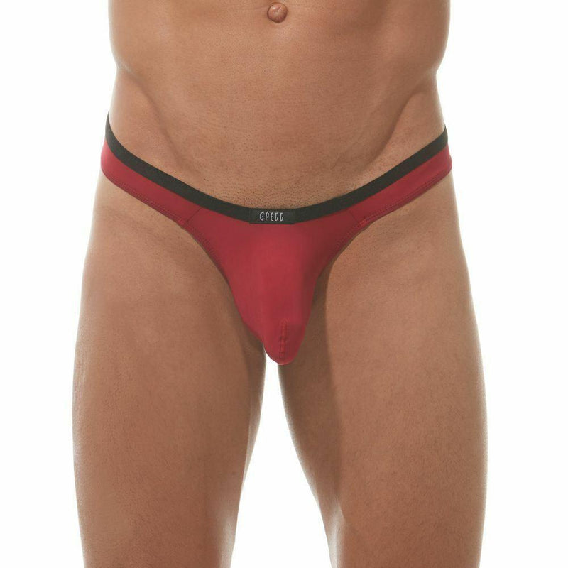 Gregg Homme Voyeur Thong Hyperstretch Liquid Touch Tangas Red 100604 42 - SexyMenUnderwear.com