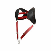 Harness MOB DNGEON Faux-Leather CropTop C-Ring Harness Cherry Red DMBL08 - SexyMenUnderwear.com
