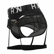 HIDDEN Garterbelt Mesh Briefs Sexy lingerie For Men Black 953 5 - SexyMenUnderwear.com