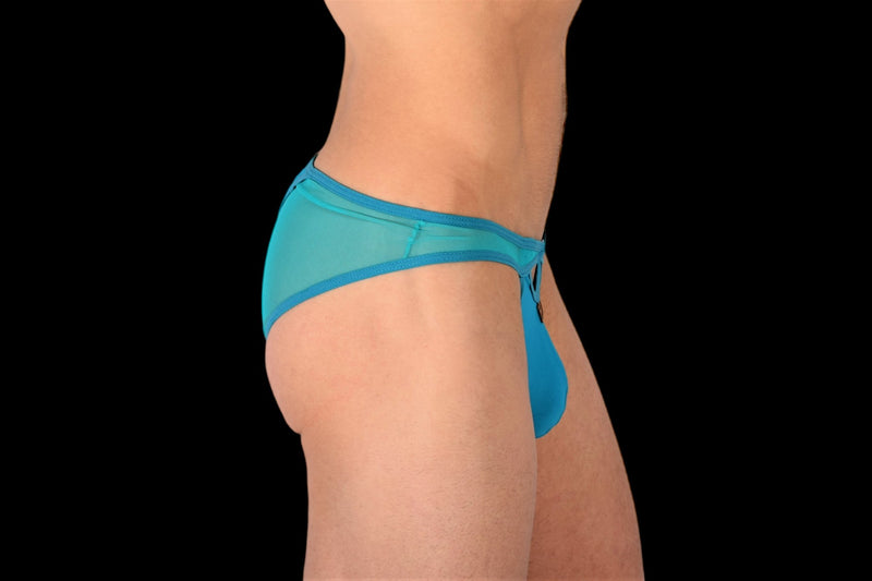 Hidden Sexy Thongs/Slip O-Ring Pouch Microfibre Mesh JADE 960 9 - SexyMenUnderwear.com