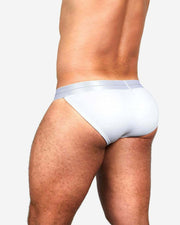 ICON Sport Briefs TEAMM8 Micro-Modal Quick Dry Fabric Brief White 24 - SexyMenUnderwear.com