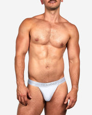 Icon Thong TEAMM8 Underwear with Triangle Top Part Low-Rise White 3 - SexyMenUnderwear.com