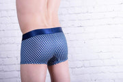 INTYMEN Boxer Mens Underwear Trunk Navy Ing053 MX2 - SexyMenUnderwear.com