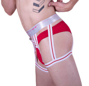 JOCK PPU Multi-Strap Jockstrap Sexy Lingerie Red 1812 MX1 - SexyMenUnderwear.com