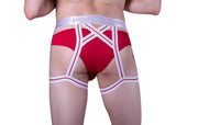 JOCK PPU Multi-Strap Jockstrap Sexy Lingerie Red 1812 MX1 - SexyMenUnderwear.com