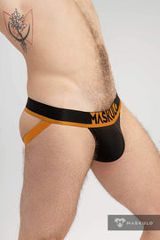 Jockstrap MASKULO Microfiber Jock Silky Band Black JS162-90 26 - SexyMenUnderwear.com