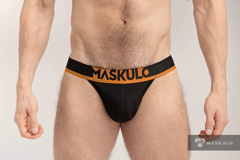 Jockstrap MASKULO Microfiber Jock Silky Band Black JS162-90 26 - SexyMenUnderwear.com