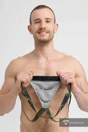 Jockstrap MASKULO Military Cotton Jock Gray JS160-93 16 - SexyMenUnderwear.com
