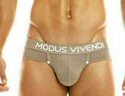 Jockstrap Modus Vivendi Jeans Jock Inspired Denim Press Studs Sand 05011 37 - SexyMenUnderwear.com
