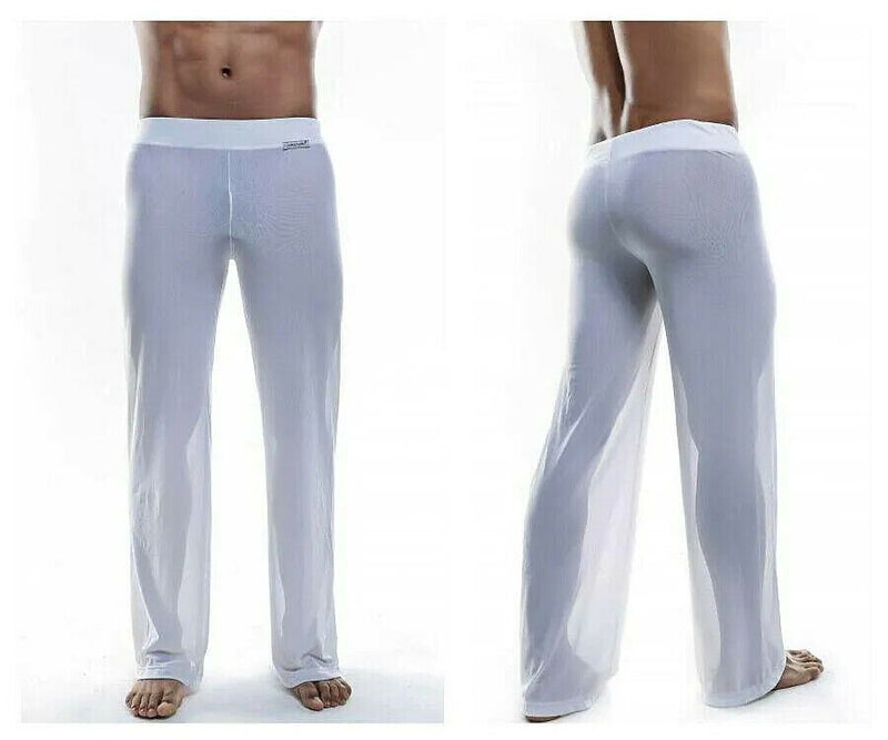 Joe Snyder Sexy Sweatpants Sheer Lounge Pants White Mesh JS30 3 - SexyMenUnderwear.com