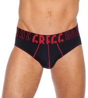 Large Briefs Gregg Homme Seducer Double Ply Brief Black & Red 110703 163 - SexyMenUnderwear.com