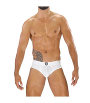 LARGE Casual White Briefs ''TOF PARIS" Alpha Slip Classic Cotton Jersey 30 - SexyMenUnderwear.com